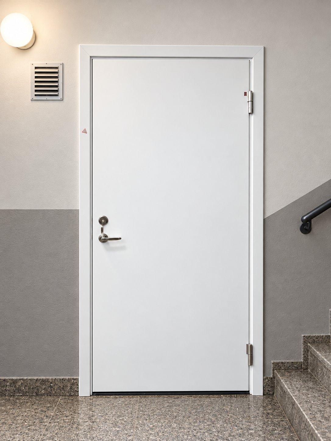Daloc S30 M13 – Vit – Högerhängd. Miljöbild av vit Daloc S30, högerhängd